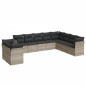 vidaXL 10-tlg. Garten-Sofagarnitur mit Kissen Hellgrau Poly Rattan vidaXL 10-tlg. Garten-Sofagarnitur mit Kissen Hellgrau Poly Rattan