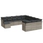 vidaXL 12-tlg. Garten-Sofagarnitur mit Kissen Hellgrau Poly Rattan vidaXL 12-tlg. Garten-Sofagarnitur mit Kissen Hellgrau Poly Rattan