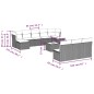 vidaXL 11-tlg. Garten-Sofagarnitur mit Kissen Hellgrau Poly Rattan vidaXL 11-tlg. Garten-Sofagarnitur mit Kissen Hellgrau Poly Rattan