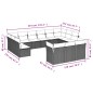 vidaXL 13-tlg. Garten-Sofagarnitur mit Kissen Hellgrau Poly Rattan vidaXL 13-tlg. Garten-Sofagarnitur mit Kissen Hellgrau Poly Rattan