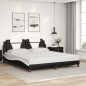 vidaXL Bettgestell mit LED Schwarz und Weiß 180x200 cm Kunstleder vidaXL Bettgestell mit LED Schwarz und Weiß 180x200 cm Kunstleder