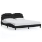 vidaXL Bettgestell mit Kopfteil Schwarz 180x200 cm Kunstleder vidaXL Bettgestell mit Kopfteil Schwarz 180x200 cm Kunstleder