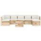8-tlg. Garten-Lounge-Set mit Kissen Grün Imprägniertes Holz 8-tlg. Garten-Lounge-Set mit Kissen Grün Imprägniertes Holz