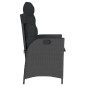 vidaXL Gartensessel Verstellbar mit Kissen Schwarz Poly Rattan vidaXL Gartensessel Verstellbar mit Kissen Schwarz Poly Rattan