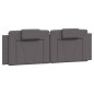 vidaXL Bettgestell mit Kopfteil Grau 160x200 cm Kunstleder vidaXL Bettgestell mit Kopfteil Grau 160x200 cm Kunstleder