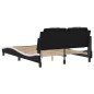 vidaXL Bettgestell mit LED Schwarz und Weiß 140x190 cm Kunstleder vidaXL Bettgestell mit LED Schwarz und Weiß 140x190 cm Kunstleder