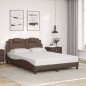 vidaXL Bettgestell mit LED Braun 140x190 cm Kunstleder vidaXL Bettgestell mit LED Braun 140x190 cm Kunstleder