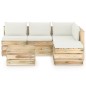 6-tlg. Garten-Lounge-Set mit Kissen Grün Imprägniertes Holz 6-tlg. Garten-Lounge-Set mit Kissen Grün Imprägniertes Holz
