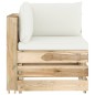 6-tlg. Garten-Lounge-Set mit Kissen Grün Imprägniertes Holz 6-tlg. Garten-Lounge-Set mit Kissen Grün Imprägniertes Holz