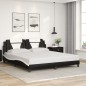 vidaXL Bettgestell mit LED Schwarz und Weiß 180x200 cm Kunstleder vidaXL Bettgestell mit LED Schwarz und Weiß 180x200 cm Kunstleder
