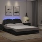 vidaXL Bettgestell mit LED Schwarz 160x200 cm Kunstleder vidaXL Bettgestell mit LED Schwarz 160x200 cm Kunstleder
