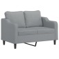 vidaXL 3-tlg. Sofagarnitur mit Kissen Hellgrau Stoff vidaXL 3-tlg. Sofagarnitur mit Kissen Hellgrau Stoff