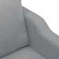 vidaXL 3-tlg. Sofagarnitur mit Kissen Hellgrau Stoff vidaXL 3-tlg. Sofagarnitur mit Kissen Hellgrau Stoff