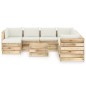 9-tlg. Garten-Lounge-Set mit Kissen Grün Imprägniertes Holz 9-tlg. Garten-Lounge-Set mit Kissen Grün Imprägniertes Holz