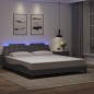 vidaXL Bettgestell mit LED Grau 180x200 cm Kunstleder vidaXL Bettgestell mit LED Grau 180x200 cm Kunstleder