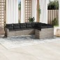 vidaXL 9-tlg. Garten-Sofagarnitur mit Kissen Hellgrau Poly Rattan vidaXL 9-tlg. Garten-Sofagarnitur mit Kissen Hellgrau Poly Rattan