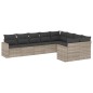 vidaXL 9-tlg. Garten-Sofagarnitur mit Kissen Hellgrau Poly Rattan vidaXL 9-tlg. Garten-Sofagarnitur mit Kissen Hellgrau Poly Rattan