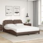 vidaXL Bettgestell mit LED Braun 160x200 cm Kunstleder vidaXL Bettgestell mit LED Braun 160x200 cm Kunstleder