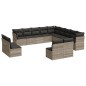 vidaXL 12-tlg. Garten-Sofagarnitur mit Kissen Hellgrau Poly Rattan vidaXL 12-tlg. Garten-Sofagarnitur mit Kissen Hellgrau Poly Rattan