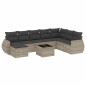 vidaXL 9-tlg. Garten-Sofagarnitur mit Kissen Hellgrau Poly Rattan vidaXL 9-tlg. Garten-Sofagarnitur mit Kissen Hellgrau Poly Rattan