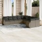 vidaXL 10-tlg. Garten-Sofagarnitur mit Kissen Hellgrau Poly Rattan vidaXL 10-tlg. Garten-Sofagarnitur mit Kissen Hellgrau Poly Rattan
