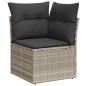 vidaXL 5-tlg. Garten-Sofagarnitur mit Kissen Hellgrau Poly Rattan vidaXL 5-tlg. Garten-Sofagarnitur mit Kissen Hellgrau Poly Rattan