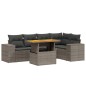 vidaXL 6-tlg. Garten-Sofagarnitur mit Kissen Grau Poly Rattan vidaXL 6-tlg. Garten-Sofagarnitur mit Kissen Grau Poly Rattan