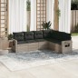 vidaXL 6-tlg. Garten-Sofagarnitur mit Kissen Hellgrau Poly Rattan vidaXL 6-tlg. Garten-Sofagarnitur mit Kissen Hellgrau Poly Rattan