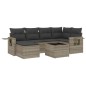 vidaXL 7-tlg. Garten-Sofagarnitur mit Kissen Hellgrau Poly Rattan vidaXL 7-tlg. Garten-Sofagarnitur mit Kissen Hellgrau Poly Rattan