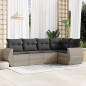 vidaXL 5-tlg. Garten-Sofagarnitur mit Kissen Hellgrau Poly Rattan vidaXL 5-tlg. Garten-Sofagarnitur mit Kissen Hellgrau Poly Rattan