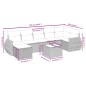 vidaXL 8-tlg. Garten-Sofagarnitur mit Kissen Hellgrau Poly Rattan vidaXL 8-tlg. Garten-Sofagarnitur mit Kissen Hellgrau Poly Rattan