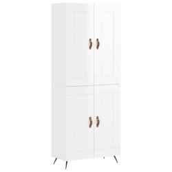 vidaXL Highboard Hochglanz-Weiß 69,5x34x180 cm Holzwerkstoff