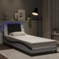 vidaXL Bettgestell mit LED Weiß und Schwarz 100x200 cm Kunstleder vidaXL Bettgestell mit LED Weiß und Schwarz 100x200 cm Kunstleder