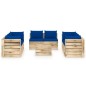 9-tlg. Garten-Lounge-Set mit Kissen Grün Imprägniertes Holz 9-tlg. Garten-Lounge-Set mit Kissen Grün Imprägniertes Holz