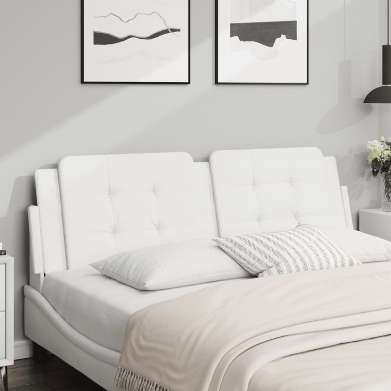 vidaXL Kopfteil-Kissen Weiß 160 cm Kunstleder