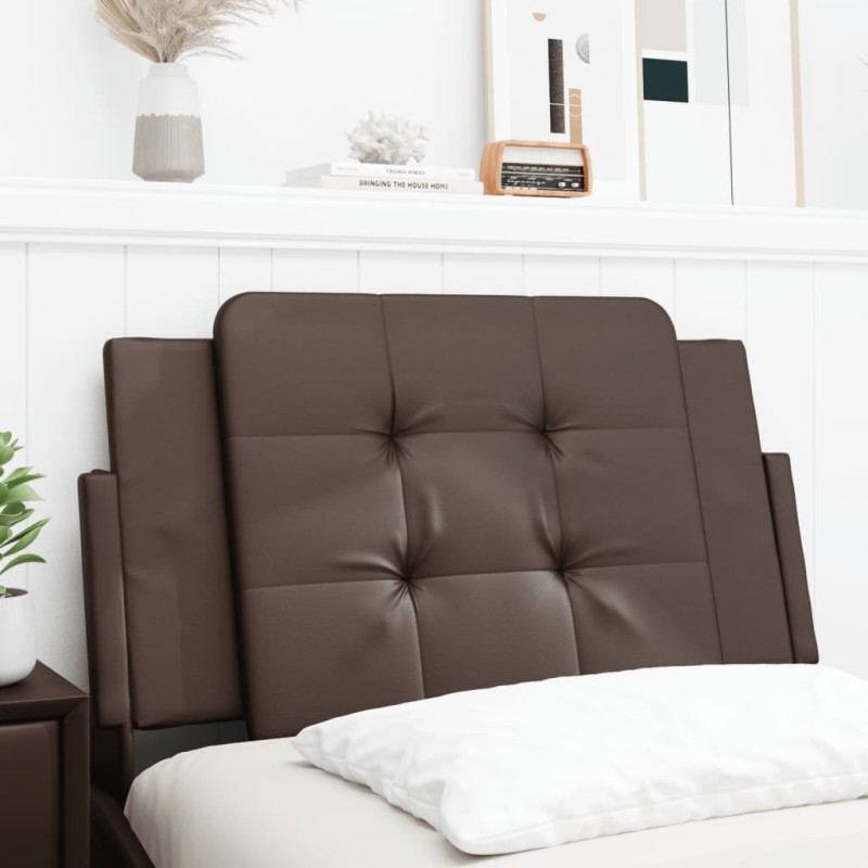 vidaXL Kopfteil-Kissen Braun 90 cm Kunstleder vidaXL Kopfteil-Kissen Braun 90 cm Kunstleder
