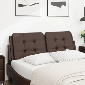 vidaXL Kopfteil-Kissen Braun 120 cm Kunstleder