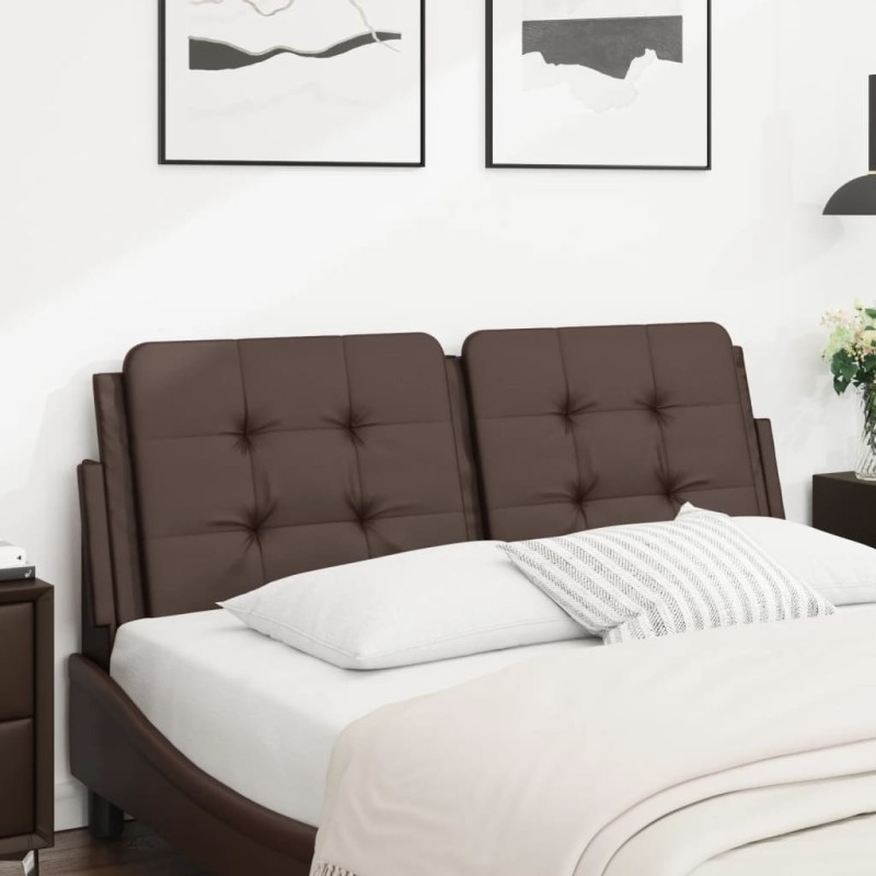 vidaXL Kopfteil-Kissen Braun 120 cm Kunstleder vidaXL Kopfteil-Kissen Braun 120 cm Kunstleder