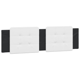 vidaXL Kopfteil-Kissen Weiß und Schwarz 180 cm Kunstleder