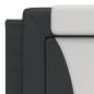 vidaXL Bett mit Matratze Schwarz und Weiß 180x200 cm Kunstleder vidaXL Bett mit Matratze Schwarz und Weiß 180x200 cm Kunstleder