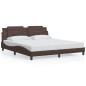 vidaXL Bettgestell mit Kopfteil Braun 180x200 cm Kunstleder vidaXL Bettgestell mit Kopfteil Braun 180x200 cm Kunstleder