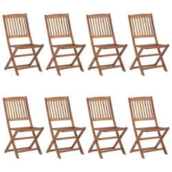 Klappbare Gartenstühle 8 Stk. Massivholz Akazie