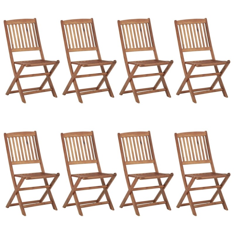 Klappbare Gartenstühle 8 Stk. Massivholz Akazie Klappbare Gartenstühle 8 Stk. Massivholz Akazie