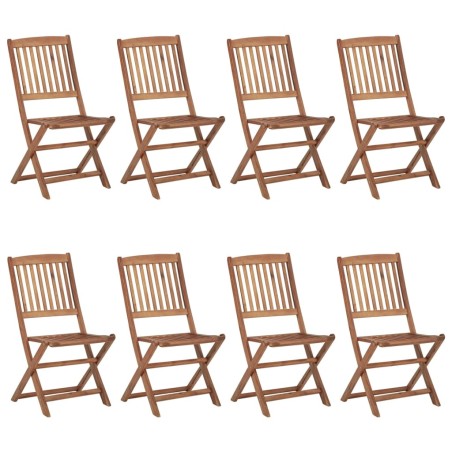 Klappbare Gartenstühle 8 Stk. Massivholz Akazie
