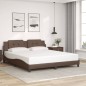 vidaXL Bettgestell mit Kopfteil Braun 180x200 cm Kunstleder vidaXL Bettgestell mit Kopfteil Braun 180x200 cm Kunstleder