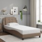 vidaXL Bettgestell mit Kopfteil Cappuccino-Braun 80x200 cm Kunstleder