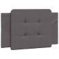 vidaXL Bettgestell mit Kopfteil Grau 90x200 cm Kunstleder vidaXL Bettgestell mit Kopfteil Grau 90x200 cm Kunstleder
