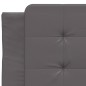vidaXL Bettgestell mit Kopfteil Grau 90x200 cm Kunstleder vidaXL Bettgestell mit Kopfteil Grau 90x200 cm Kunstleder