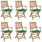 Klappbare Gartenstühle 6 Stk. mit Kissen Massivholz Akazie Klappbare Gartenstühle 6 Stk. mit Kissen Massivholz Akazie