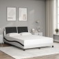 vidaXL Bettgestell mit Kopfteil Weiß und Schwarz 140x200 cm Kunstleder vidaXL Bettgestell mit Kopfteil Weiß und Schwarz 140x200 cm Kunstleder